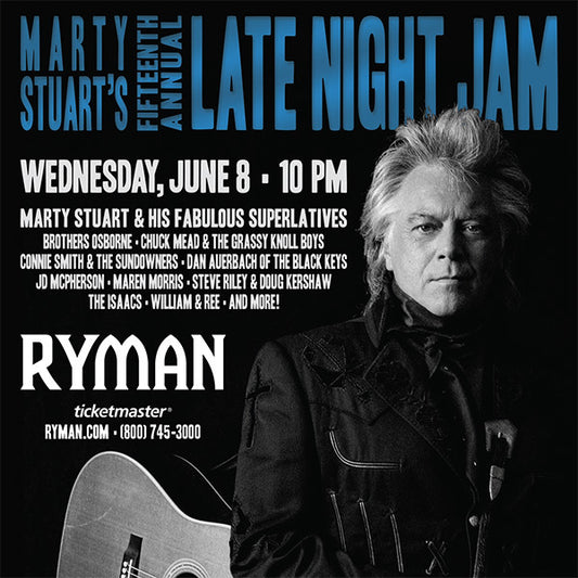MARTY ANNOUNCES LINE UP FOR THE 15TH ANNUAL LATE NIGHT JAM