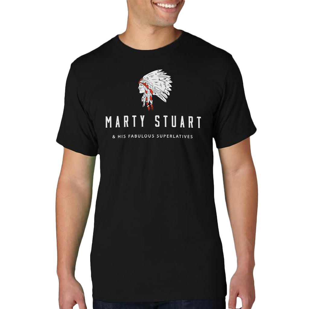 MARTY STUART ブラックTシャツ Lサイズ Headdress Black T-Shirt – Marty Stuart Official Store